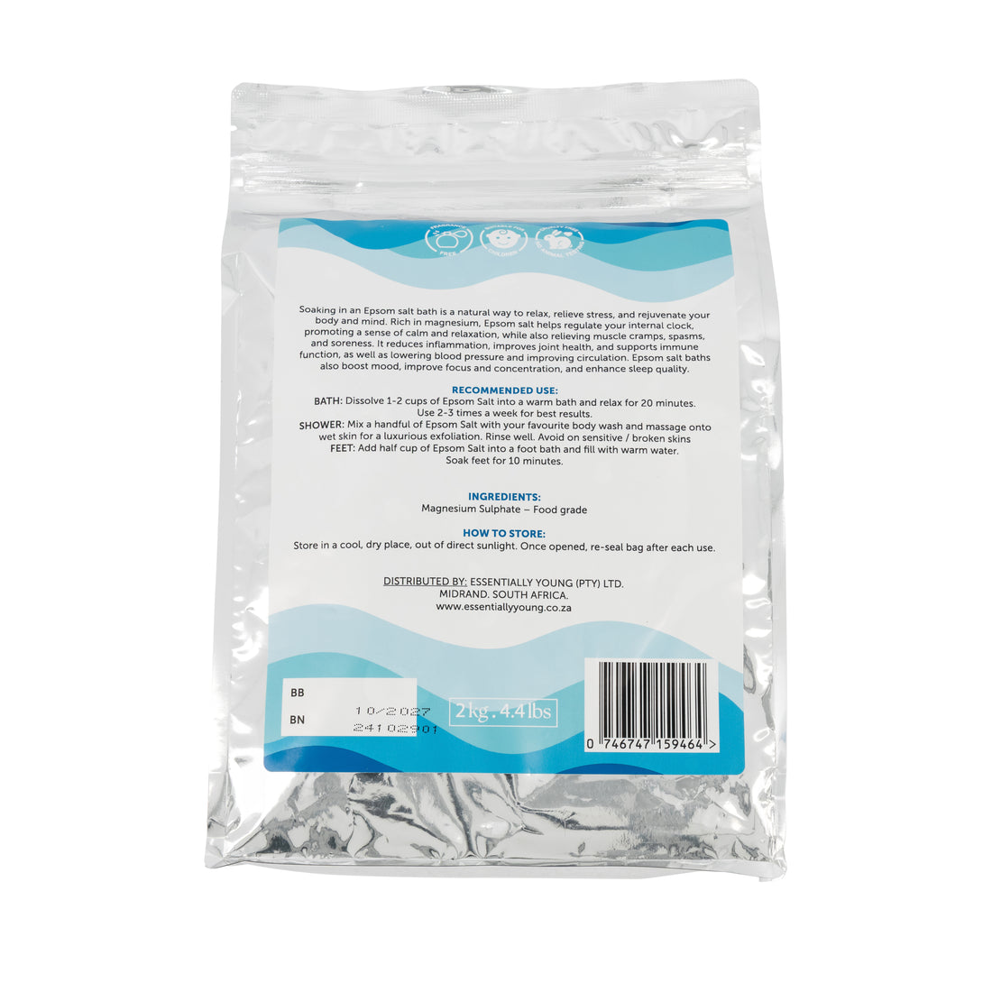 EPSOM SALT  (Magnesium Sulphate BP) Food Grade