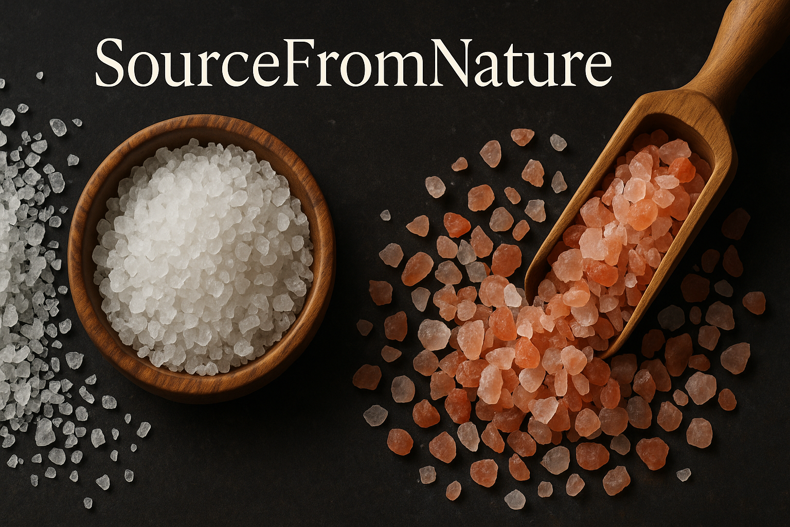 Realistic SourceFromNature Banner with French and Pakistani Salt