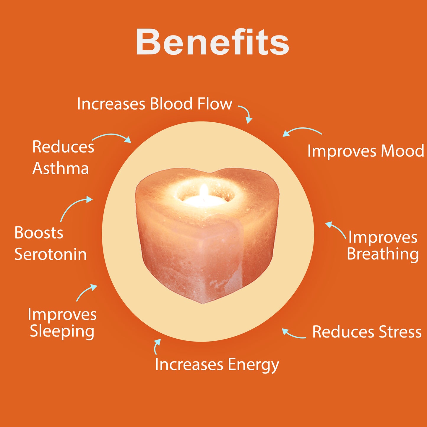 Himalayan Salt Heart Candle Holder