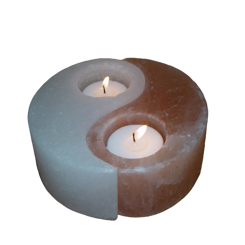 Himalayan Salt Ying Yang Candle Holder
