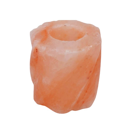Himalayan Salt Cut Pillar Candle Holder