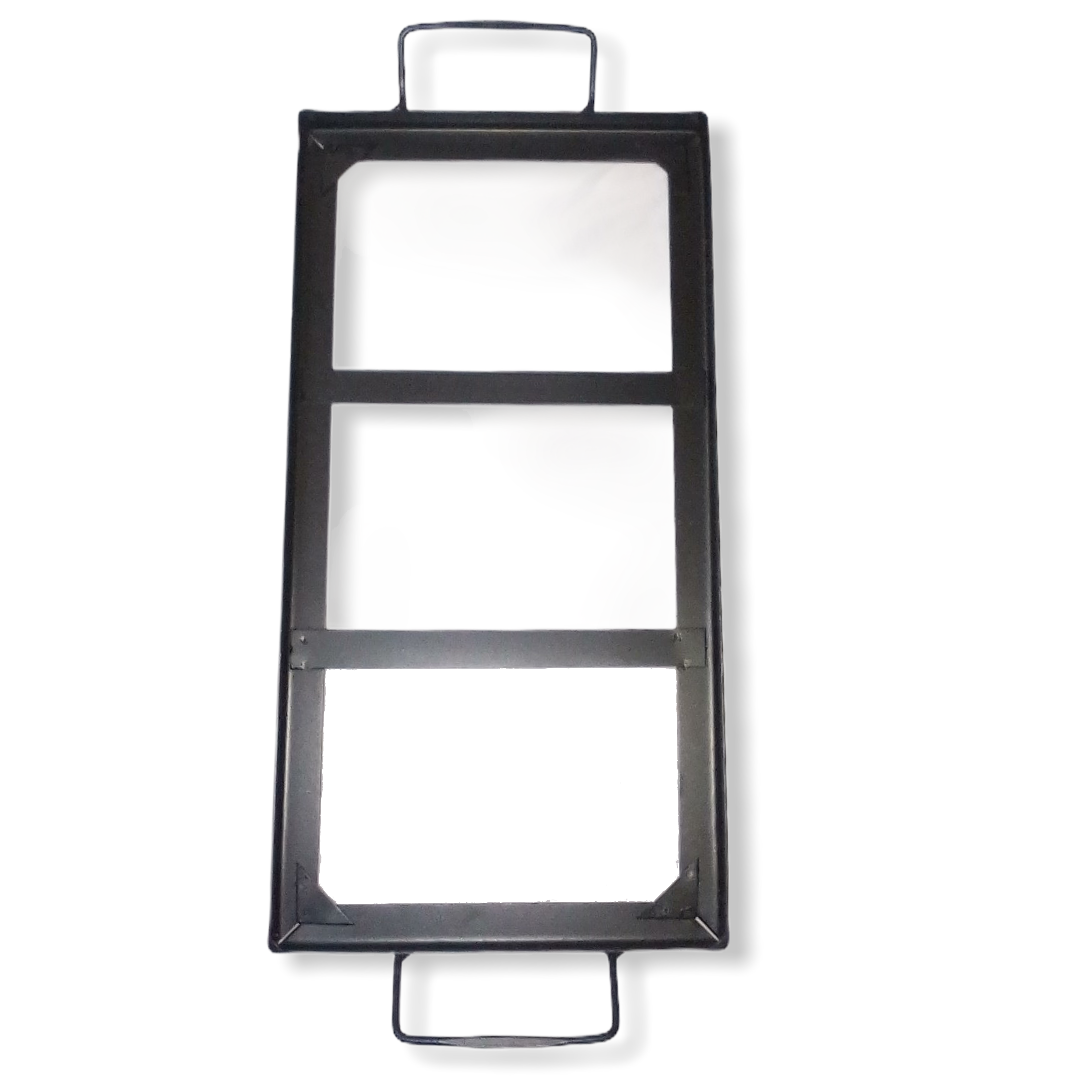 Himalayan Salt Cooking Block Stainless holder| Rectangle | 2X Large | 16 x 8 x 2 Inch