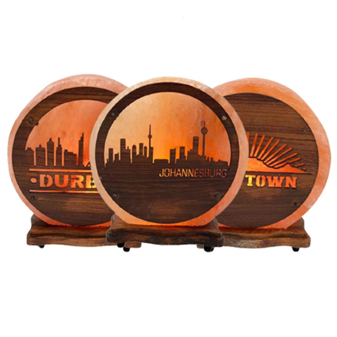 Wood Craft Salt Lamp | City