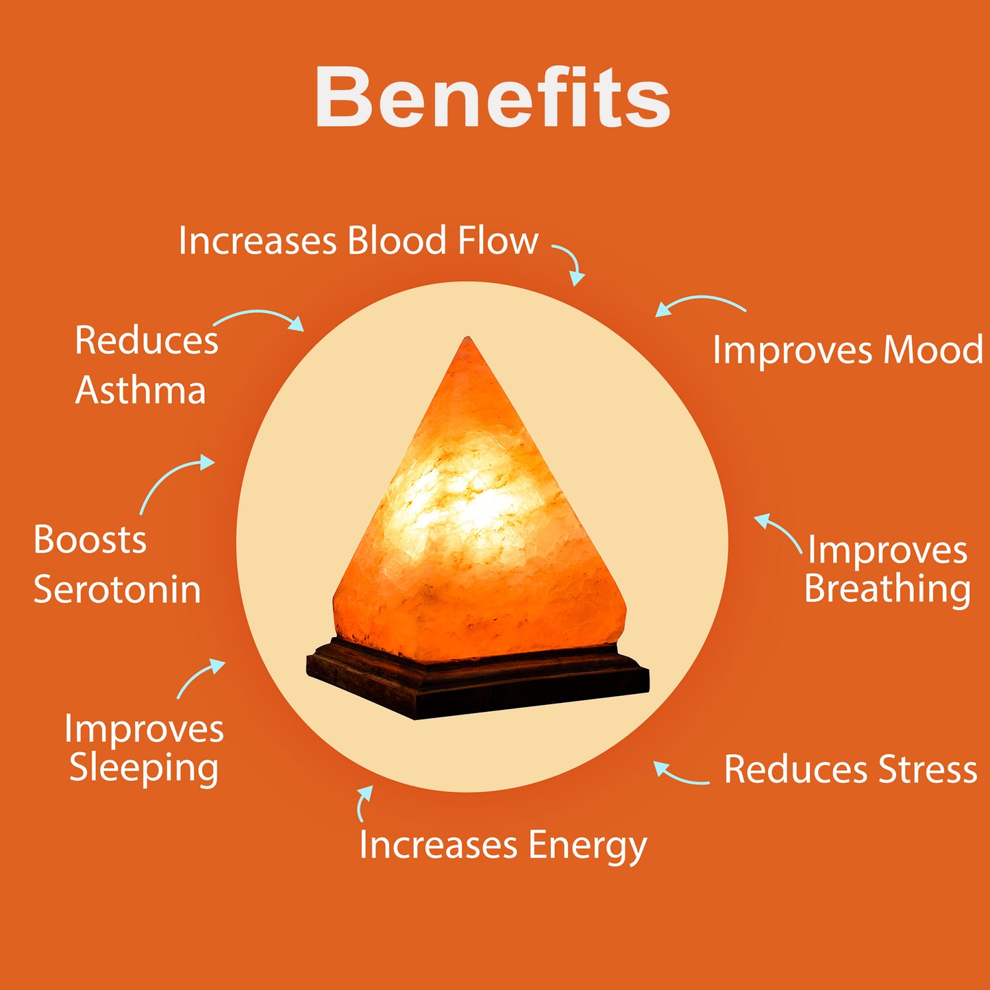 Himalayan Pyramid Salt Lamp | Pink | Large