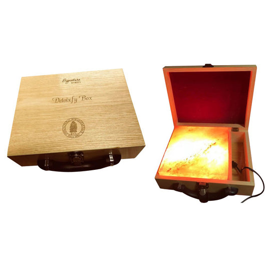 Himalayan Salt Detoxify Lamp with Box | Signature Series | Medium (8 x 8 x 2 Inch)